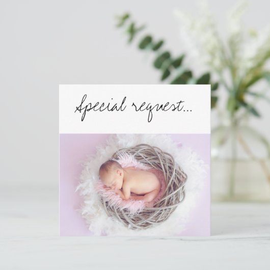 Speciaal verzoek Mijn GodOuder Baby in een Nest zi Kaart (Staand voorkant)