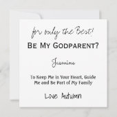 Speciaal verzoek Mijn GodOuder Baby in een Nest zi Kaart (Achterkant)