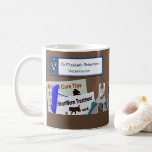 Speciaal veterinair ontwerp in bruine koffie-Mok Koffiemok