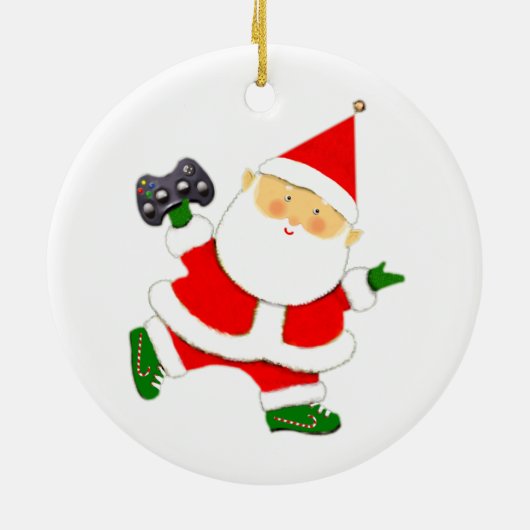 Speciaal videogamer-cadeautje keramisch ornament (Achterkant)