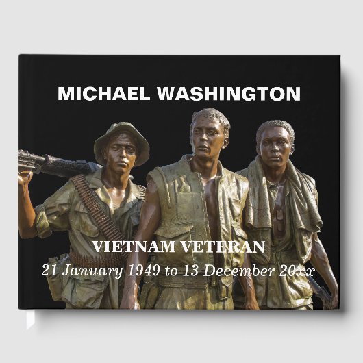 Speciaal Vietnam Memorial Statue Guest Book Gastenboek (Voorkant)