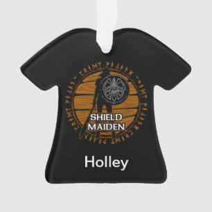 Speciaal Viking Shield Maiden met looppas Ornament