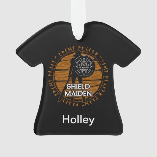 Speciaal Viking Shield Maiden met Runes Ornament (achterkant)