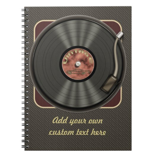Speciaal  vinylrecord notitieboek (Voorkant)