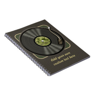 Speciaal  vinylrecord notitieboek
