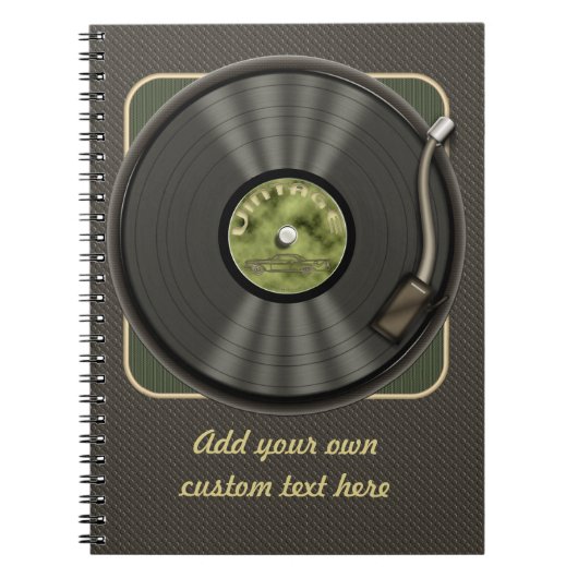 Speciaal  vinylrecord notitieboek (Voorkant)
