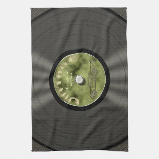 Speciaal vinylrecord theedoek (Verticaal)