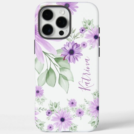 Speciaal Violet Green, Waterverf bloemen Case-Mate iPhone Case (Achterkant)