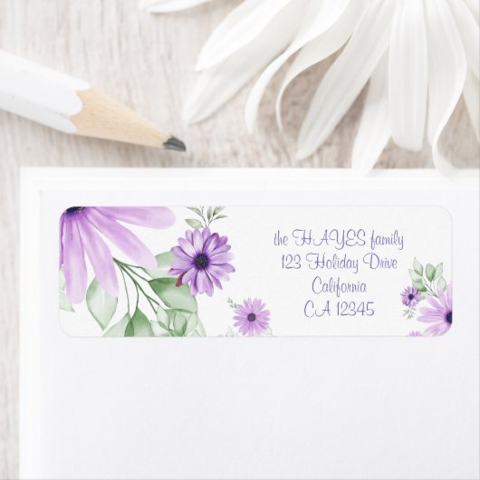 Speciaal Violet Green, Waterverf bloemen Etiket (Insitu)