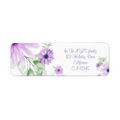 Speciaal Violet Green, Waterverf bloemen Etiket (Voorkant)