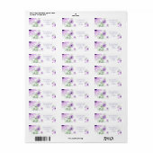Speciaal Violet Green, Waterverf bloemen Etiket (Full Sheet)