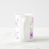 Speciaal Violet Green, Waterverf bloemen Porselein Kop (Achterkant)