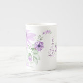 Speciaal Violet Green, Waterverf bloemen Porselein Kop (Voorkant)