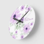 Speciaal Violet Green, Waterverf bloemen Ronde Klok (Hoek)