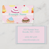 Speciaal Visitekaartje "Cupcakes" (Amerikaans) (Voorkant / Achterkant)