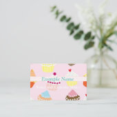 Speciaal Visitekaartje "Cupcakes" (GB/euro) (Staand voorkant)