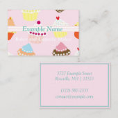 Speciaal Visitekaartje "Cupcakes" (GB/euro) (Voorkant / Achterkant)