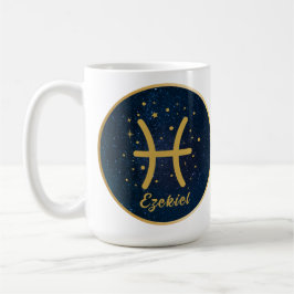 Speciaal visnetsymbool Goud pisces twin fish zodia Koffiemok