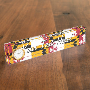 Speciaal vlaggenontwerp van de Maryland-staat Naambordje