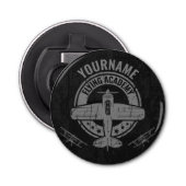 Speciaal  vliegveld Pilot Flying Academy Button Flesopener (Voorkant)