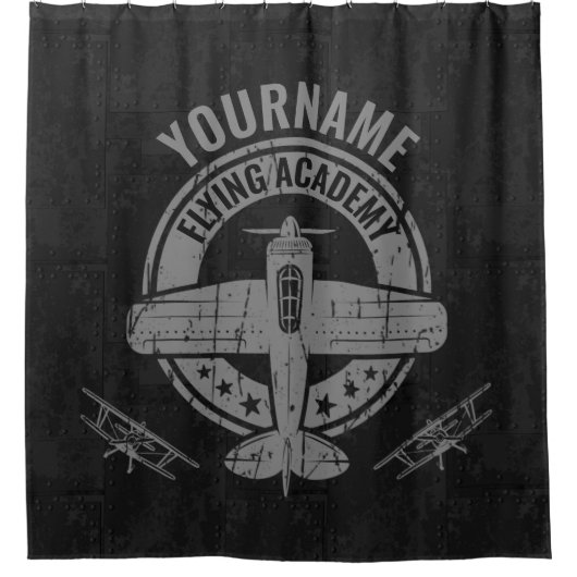 Speciaal  vliegveld Pilot Flying Academy Douchegordijn (Voorkant)