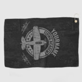 Speciaal  vliegveld Pilot Flying Academy Golfhanddoek (Horizontaal)