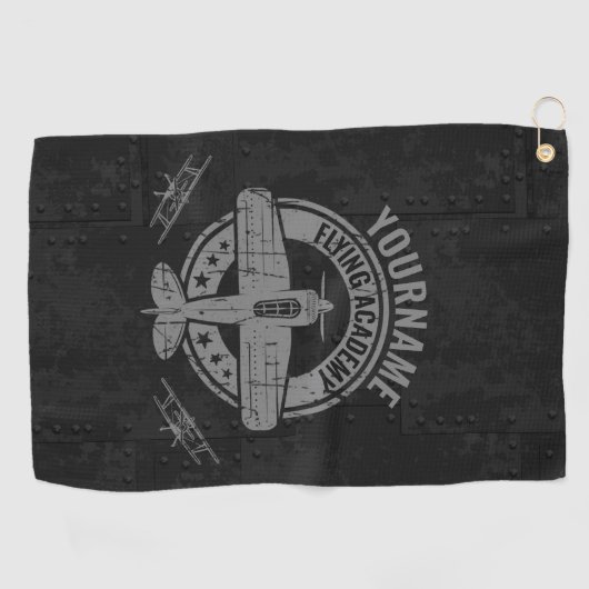 Speciaal vliegveld Pilot Flying Academy Golfhanddoek (Horizontaal)