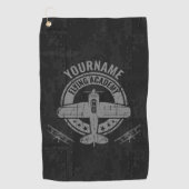 Speciaal vliegveld Pilot Flying Academy Golfhanddoek (Voorkant)