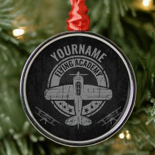 Speciaal  vliegveld Pilot Flying Academy Metalen Ornament