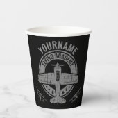 Speciaal  vliegveld Pilot Flying Academy Papieren Bekers (Voorkant)