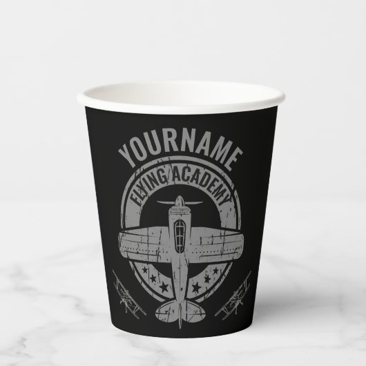 Speciaal vliegveld Pilot Flying Academy Papieren Bekers (Voorkant)
