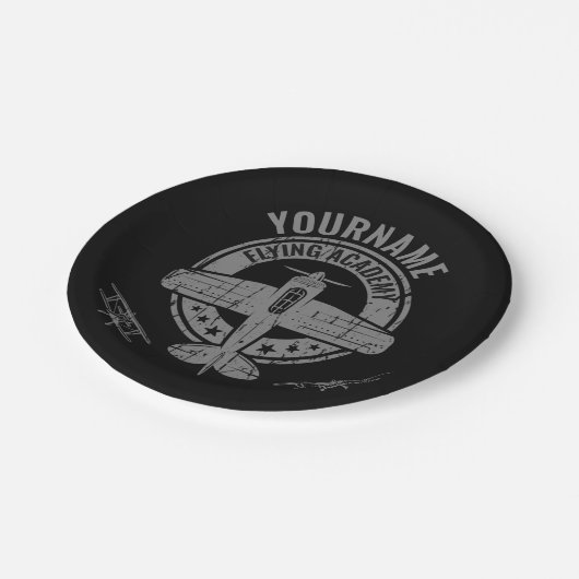 Speciaal vliegveld Pilot Flying Academy Papieren Bordje (Gekanteld)