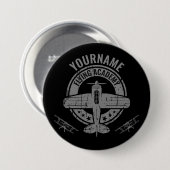 Speciaal  vliegveld Pilot Flying Academy Ronde Button 7,6 Cm (Voorkant /achterkant)