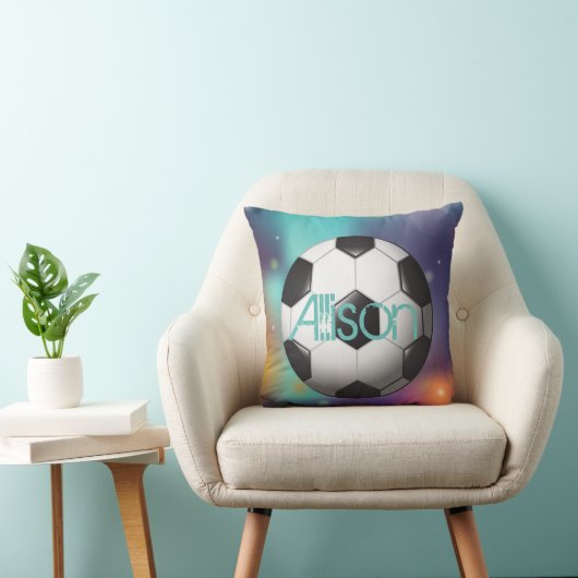 Speciaal Voetbal Galaxy Print Kussen (Stoel)
