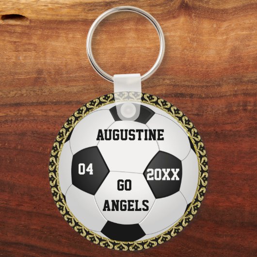 Speciaal Voetbal Gold-cadeaus Sleutelhanger (Voorkant)