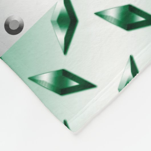 Speciaal volleybalgroen diamantstaal fleece deken (Hoek)