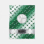 Speciaal volleybalgroen diamantstaal fleece deken (Voorkant)