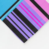 Speciaal volleybalroze paarse strepen fleece deken (Hoek)