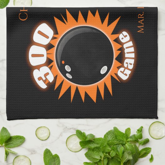 Speciaal voor 300 games en 700-reeks Bowling Theedoek (Gevouwen)