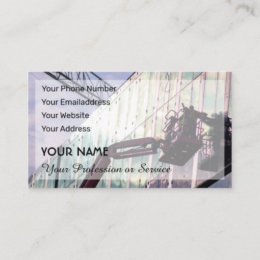 Speciaal voor bouwkraan en hefplatform visitekaartje (Achterkant)