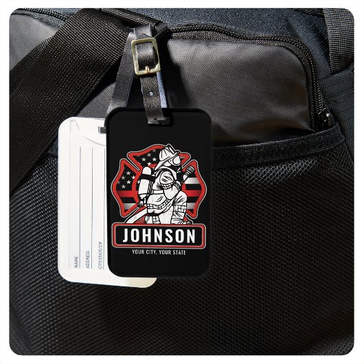 Speciaal voor brandbestrijding ontworpen patriotti bagagelabel