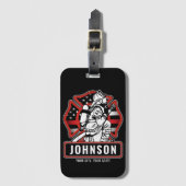 Speciaal voor brandbestrijding ontworpen patriotti bagagelabel (Voorkant (verticaal))