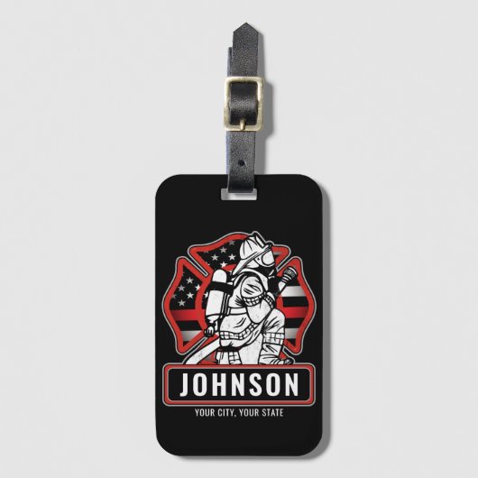 Speciaal voor brandbestrijding ontworpen patriotti bagagelabel (Voorkant (verticaal))