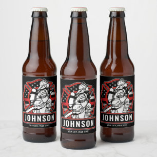 Speciaal voor brandbestrijding ontworpen patriotti bier etiket