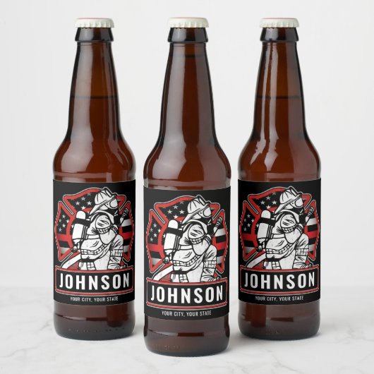 Speciaal voor brandbestrijding ontworpen patriotti bier etiket (Flessen)