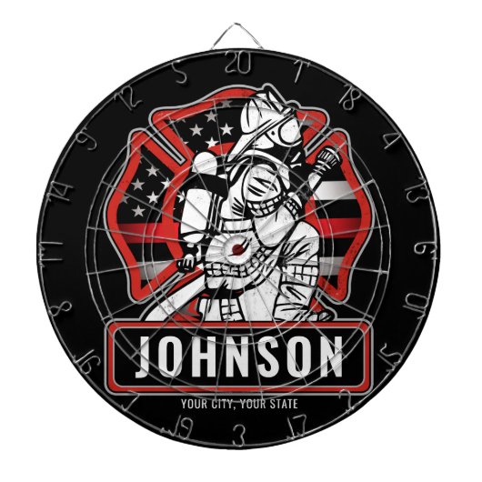 Speciaal voor brandbestrijding ontworpen patriotti dartbord (Voorkant)