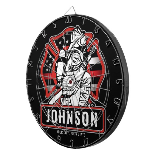 Speciaal voor brandbestrijding ontworpen patriotti dartbord (Voorkant Rechts)