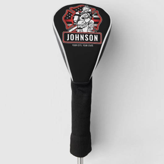 Speciaal voor brandbestrijding ontworpen patriotti golfheadcover (Voorkant)