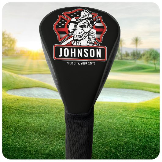 Speciaal voor brandbestrijding ontworpen patriotti golfheadcover