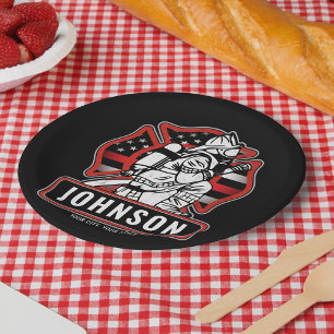 Speciaal voor brandbestrijding ontworpen patriotti papieren bordje